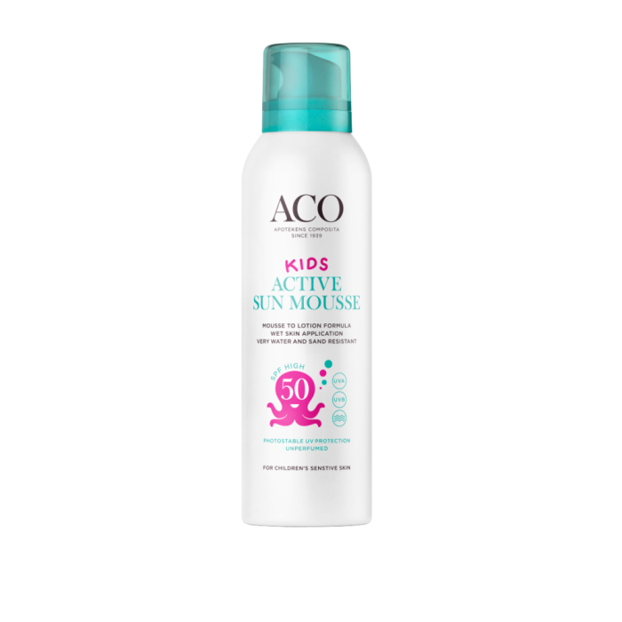 ACO Sun Kids Active Mousse SPF 50 NP 150 ml kuva 2