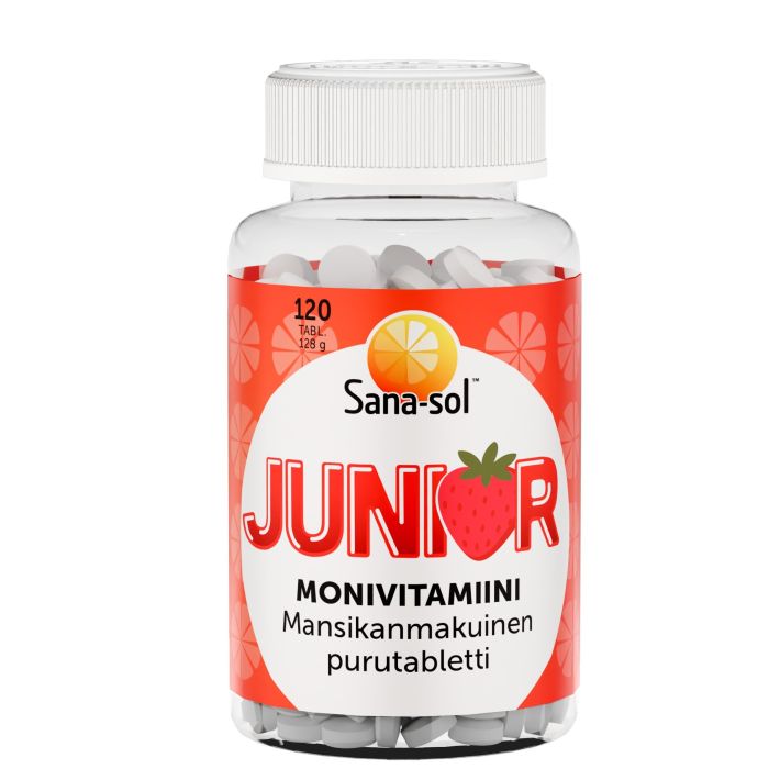 Sana-Sol Junior Monivita mansikanmaku 120 kpl