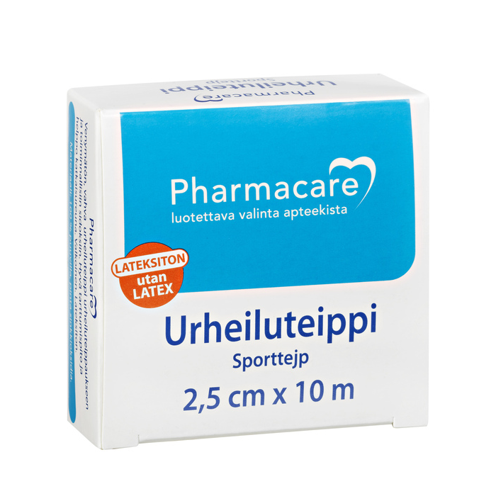 Pharmacare Urheiluteippi 2,5cmx10m 1 rll kuva 2
