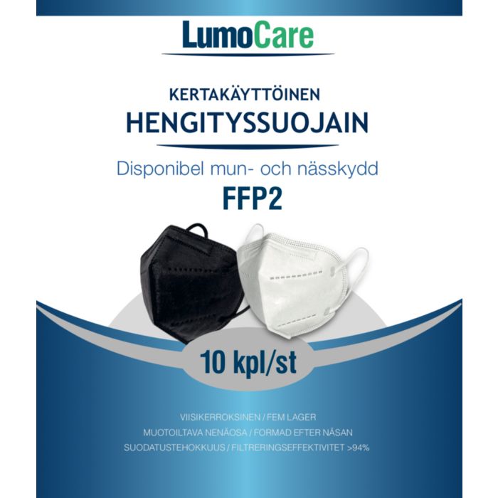 Lumocare FFP2 hengityssuojain valkoinen 10 kpl kuva 2