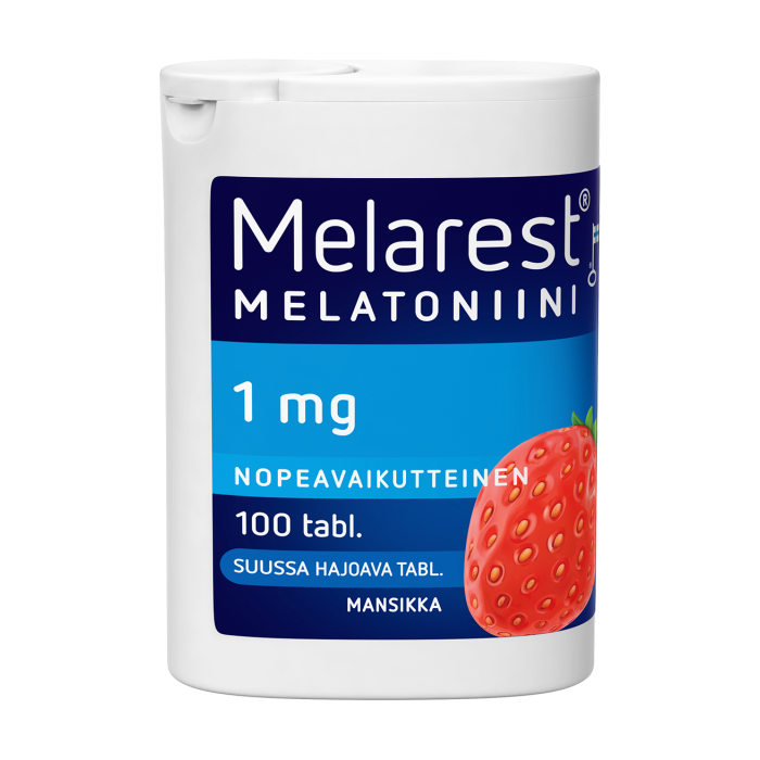 Melarest 1 mg Mansikka 100 tabl