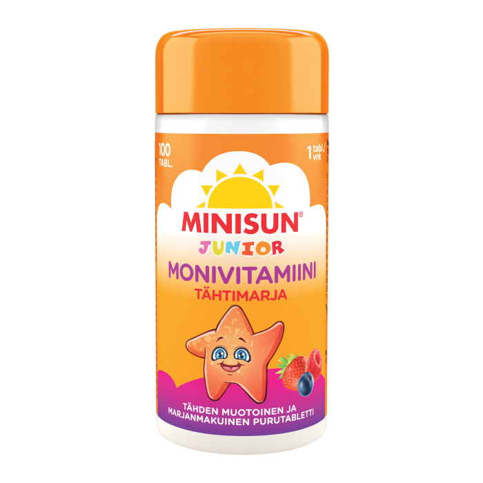 Minisun Monivitamiini Tähtimarja jr. 100 PURUTABL kuva 2