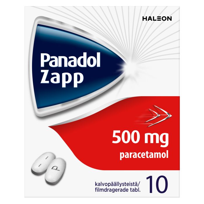 PANADOL ZAPP tabletti, kalvopäällysteinen 500 mg 10 fol kuva 5