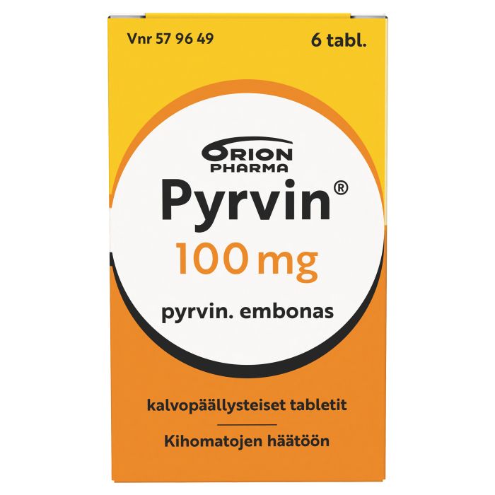 PYRVIN tabletti, kalvopäällysteinen 100 mg 6 kpl kuva 7