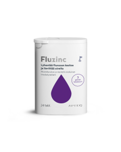 Apteq Fluzinc mustaherukka 24 tabl