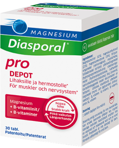 Diasporal Magnesium depot +B-vitamiini Complex 30 kpl