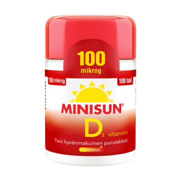 Minisun D-vitamiini 100 mikrog 100 tabl