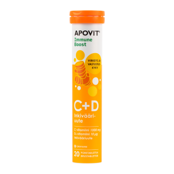 Apovit C+D-vitamiini-inkivääripore20tabl 20 tabl