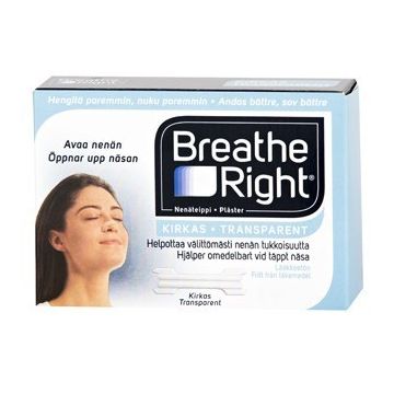 Breathe Right nenäteippi Kirkas Small/Medium tiskiteline