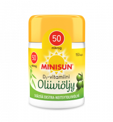 Minisun D-vitamiini Oliiviöljy 50 mikrog 150 kaps