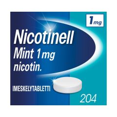 NICOTINELL MINT 1 mg imeskelytabl 204 fol